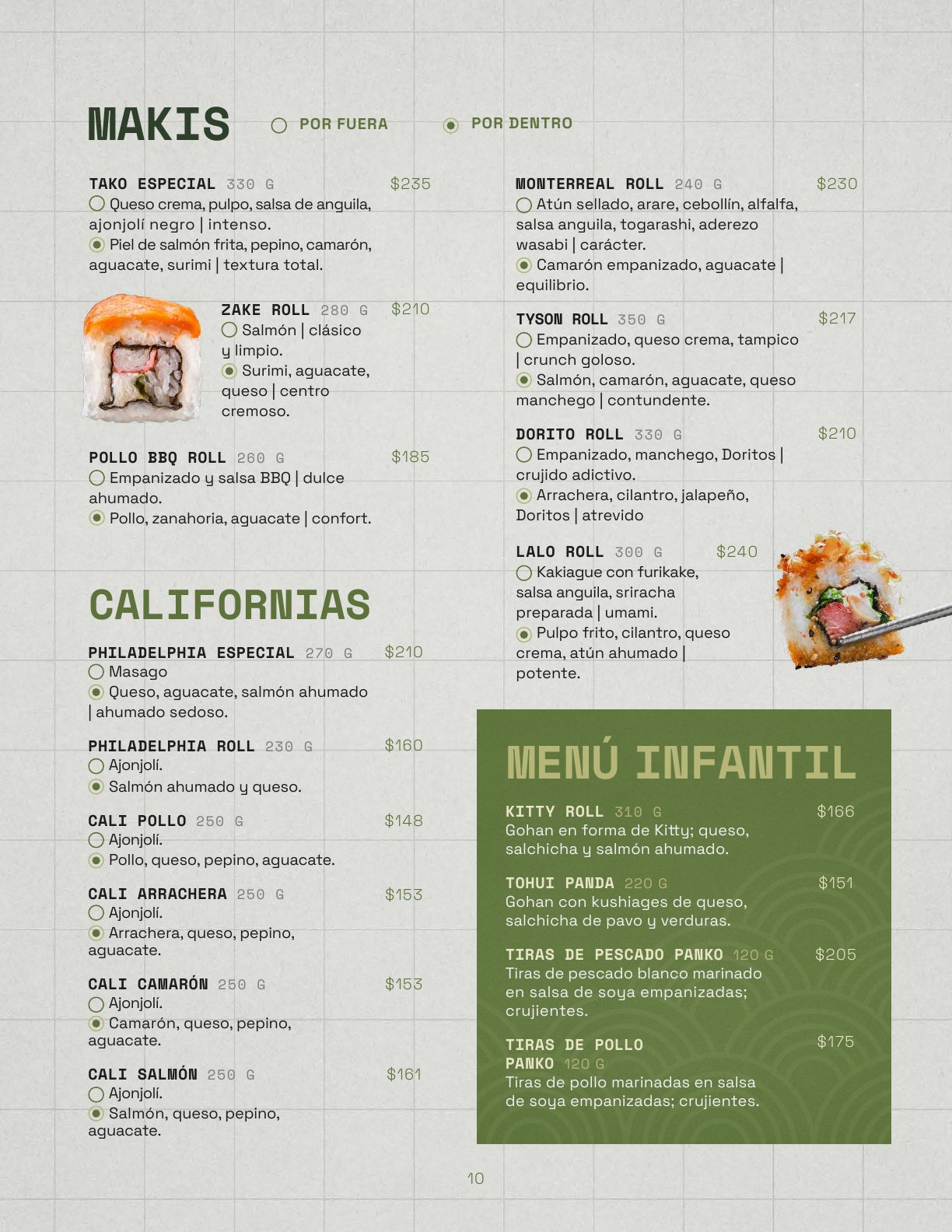 Carta principal Sensei página 10